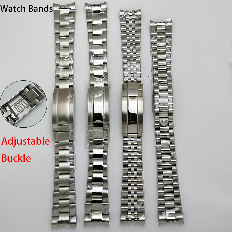 Curved Spring Bar - Oyster/Jubilee armband zilver massief staal 20